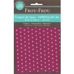 Tissu thermocollant A4 Frou-Frou Etoiles Rose Camélia