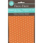 Tissu thermocollant A4 Frou-Frou Etoiles Orange