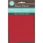 Tissu thermocollant A4 Frou-Frou Pois Rouge
