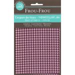 Tissu thermocollant A4 Frou-Frou Vichy Violet foncé