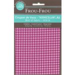 Tissu thermocollant A4 Frou-Frou Vichy Rose Camélia