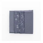 COFFRET TISSU FROU-FROU 4 COUPONS ODONATA 35x35cm Bleu Gris 4633-0-3 petite image