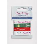 Récréatys - Assortiment 4 rubans messages 10mmx0,9mètre NOUVEL AN