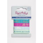 Récréatys - Assortiment 4 rubans messages 10mmx0,9mètre HAPPINESS