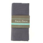 TISSU COUPON TOILE DE COTON 150x100cm Gris foncé  - 100% Coton