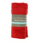 TISSU COUPON JERSEY VELOURS 150x60cm Rouge  - 90% coton - 10% Polyester