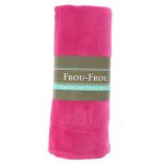 TISSU COUPON JERSEY VELOURS 150x60cm Rose Fushia  - 90% coton - 10% Polyester