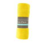 TISSU COUPON JERSEY VELOURS 150x60cm Jaune  - 90% coton - 10% Polyester