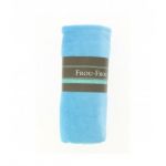 TISSU COUPON JERSEY VELOURS 150x60cm Bleu azur  - 90% coton - 10% Polyester