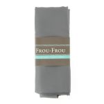 TISSU COUPON SATIN 150x100cm Gris foncé  - 100% Polyester