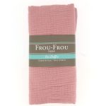 Coupon TISSU DOUBLE GAZE 135x60cm Rose clair  - 100% coton