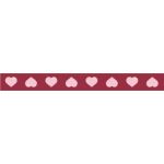 Récréatys - Ruban Gros grain 16mm Univers Girly Cœurs - PRIX AU METRE
