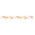 Récréatys - Ruban Gros grain 16mm Univers Couture Ciseaux - PRIX AU METRE