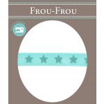 Ruban Satin Frou-Frou 9mm Etoiles Bleu lagon 4718-9-11 image