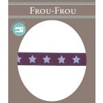 Ruban Satin Frou-Frou 9mm Etoiles Myrtille 4718-9-5 image