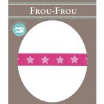 Ruban Satin Frou-Frou 9mm Etoiles Rose prune 4718-9-7 image