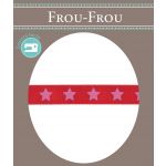 Ruban Satin Frou-Frou 9mm Etoiles Rouge 4718-9-8 image