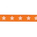 Ruban Satin Frou-Frou 9mm Etoiles Orange 4718-9-9 petite image