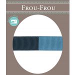 Ruban Gros Grain Frou-Frou 16mm bicolore Uni Bleu foncé 4719-16-10 image