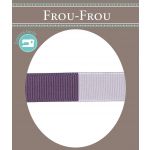 Ruban Gros Grain Frou-Frou 16mm bicolore Uni Violet foncé 4719-16-6 image