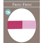 Ruban Gros Grain Frou-Frou 16mm bicolore Uni Rose Camélia 4719-16-7 image
