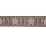 Ruban Gros Grain Frou-Frou 16mm Frou-Frou 16mm Etoiles Taupe 4720-16-101 petite image