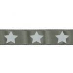 Ruban Gros Grain Frou-Frou 16mm Etoiles Gris foncé 4720-16-102 petite image