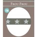 Ruban Gros Grain Frou-Frou 16mm Etoiles Gris foncé 4720-16-102 image