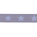 Ruban Gros Grain Frou-Frou 16mm Etoiles Myrtille 4720-16-104 petite image