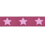 Ruban Gros Grain Frou-Frou 16mm Etoiles Rose Camélia 4720-16-107 petite image