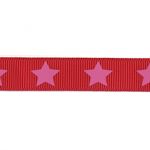 Ruban Gros Grain Frou-Frou 16mm Etoiles Rouge 4720-16-108 petite image