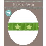 Ruban Gros Grain Frou-Frou 16mm Etoiles Vert pomme 4720-16-112 image