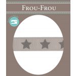 Ruban Gros Grain Frou-Frou 16mm Etoiles Beige clair 4720-16-301 image