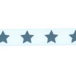 Ruban Gros Grain Frou-Frou 16mm Etoiles Bleu layette 4720-16-303 petite image