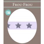 Ruban Gros Grain Frou-Frou 16mm Etoiles Lilas 4720-16-304 image