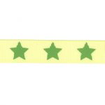 Ruban Gros Grain Frou-Frou 16mm Etoiles Vert Anis 4720-16-312 petite image