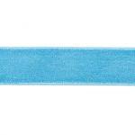 Ruban velours velouté Uni Turquoise - PRIX AU METRE