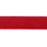 Ruban velours velouté Uni Rouge - PRIX AU METRE