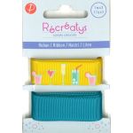 Récréatys - Assortiment 2 rubans 2x16mmx1m Cokctail et Uni
