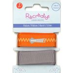 Récréatys - Assortiment 2 rubans 2x16mmx1m Fermerture éclair et Uni