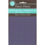 Tiissu thermocollant A4 Frou-Frou en tissu Uni Myrtille