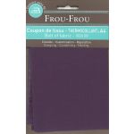Tiissu thermocollant A4 Frou-Frou en tissu Uni Violet foncé