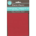 Tiissu thermocollant A4 Frou-Frou en tissu Uni Rouge