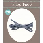Frou-Frou Cordon spaghetti 9mmx2m Tissu Uni Bleu Gris 4807-0-703 image