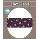 Biais Frou-Frou 20mmx2m Etoiles Violet foncé