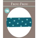 Biais Frou-Frou 20mmx2m Etoiles Turquoise foncé