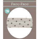 Biais Frou-Frou 20mmx2m Etoiles Beige clair