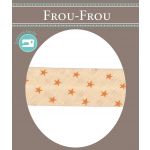 Biais Frou-Frou 20mmx2m Etoiles Saumon