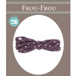 Frou-Frou Cordon Spaghetti 7mmx2m Tissu Etoiles Violet foncé