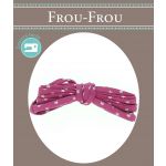 Frou-Frou Cordon Spaghetti 7mmx2m Tissu Etoiles Rose Camélia